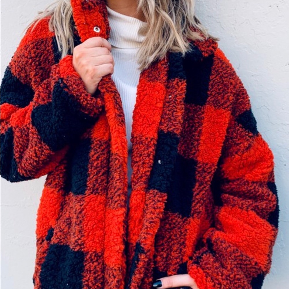 Adorable buffalo plaid jacket